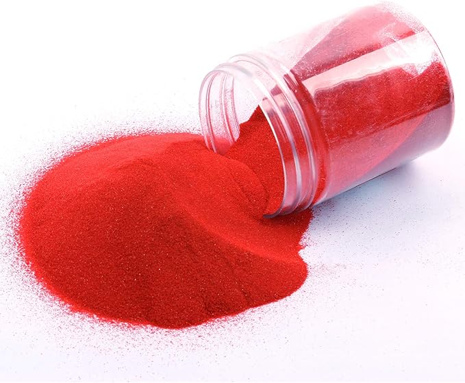 Shiny Stone Colorful Sand,Rainbow Sand,Art Sand,Colored Sand,Craft Sand,Decorative Wedding Vibrant Sand, 250g/0.55lbs/8.81oz for Kids Creativity Wedding Succulent Terrarium Vase (Scarlet)