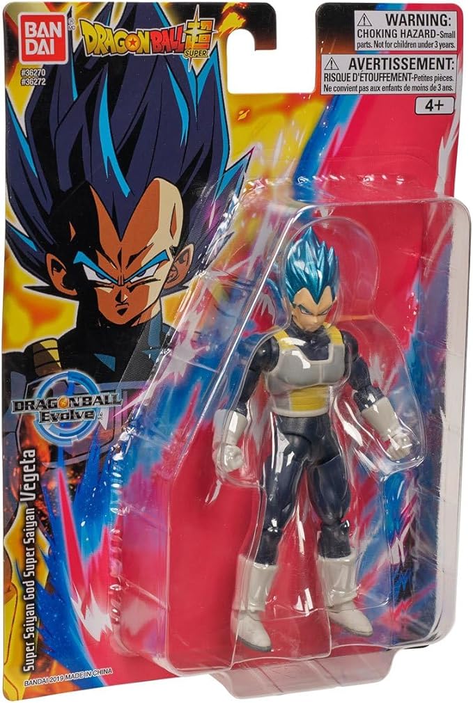 Bandai Namco - Dragon Ball Super - Super Saiyan Blue Vegeta, Dragon Ball Evolve 5" Action Figure