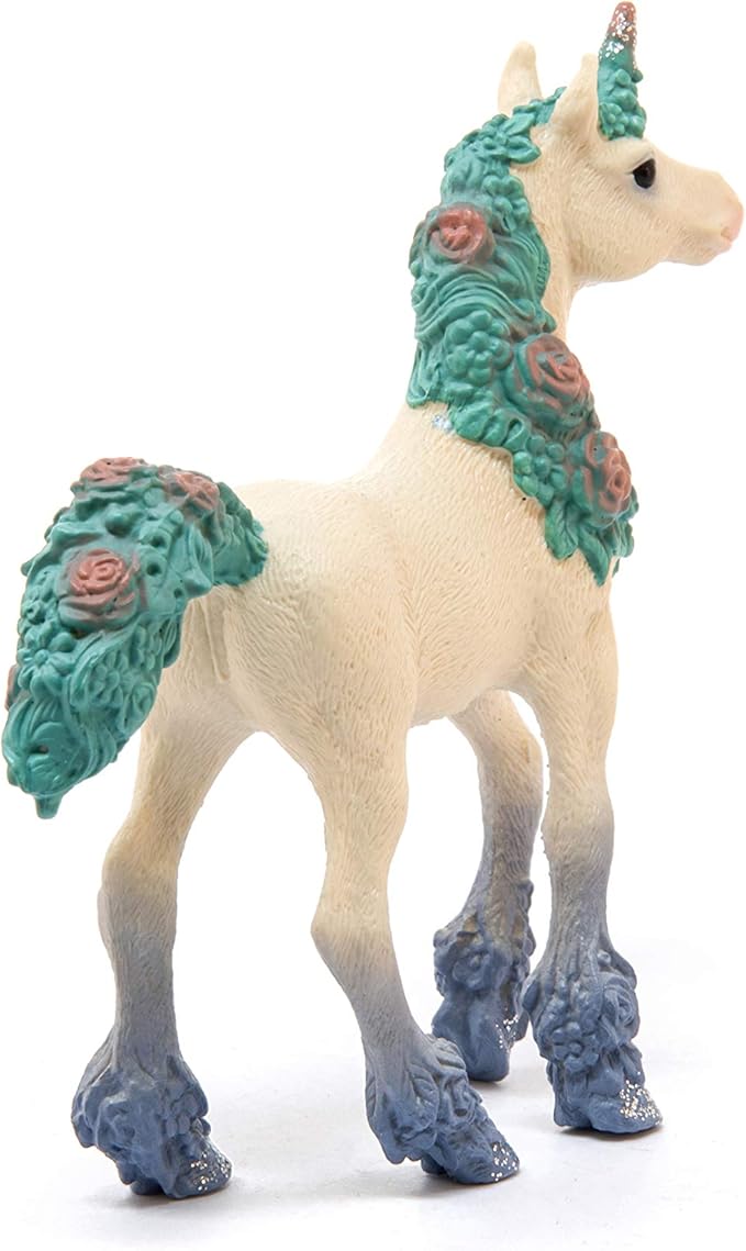 Schleich bayala, Unicorn Toys for Girls and Boys, Flower Unicorn Baby Foal Toy Figurine, Ages 5+