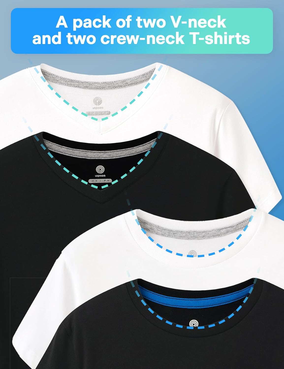 LAPASA Kids T-Shirts Short Sleeve (4 Pack) 100% Cotton Plain Top Tees Boy & Girl Unisex Toddler Children Tie Dye Summer K01