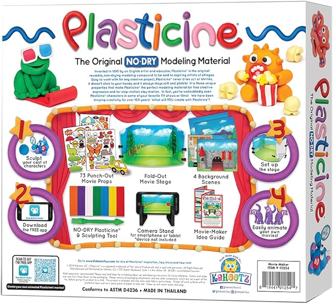 Plasticine Movie Maker Studio — No-Dry Modeling Material — Creative Kit — Ages 5+