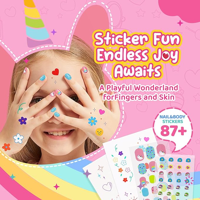 Kids Toys Bracelet Making Kit, Charms Jewelry Kit for Girls Kid Makeup Toy, Friendship Bracelet Necklace Set for Children Toddler, Arts and Crafts for 4 5 6 7 8 9 10 11 12 Years Old Girl Birthday Gift