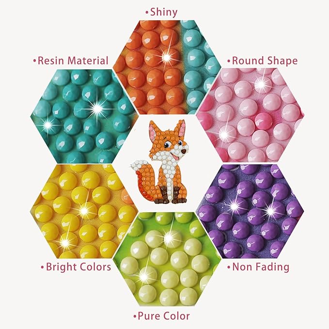 sinceroduct 84Pcs Diamond Stickers Kits for Kids, Mosaic Sticker Art Kits, DIY 5D Gem Sticker Gem Art and Craft Kits for Girls Boys Kids and Adult Beginner