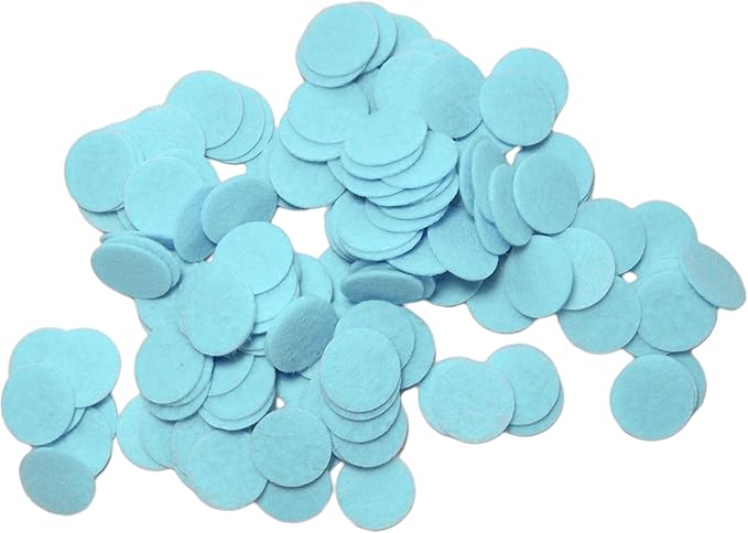 Playfully Ever After Light Blue Felt Circle Stickers (2 inch - 44pc)