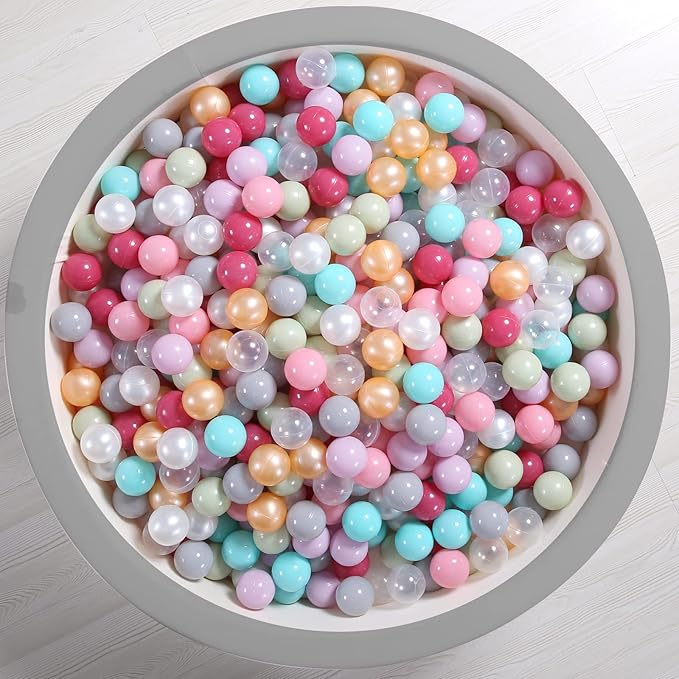 Ball Pit Balls Plastic Balls for Ball Pit Phathalate Free BPA Free Plastic Balls 100pcs 2.2" Set for Toddlers for Play Tent Tunnel