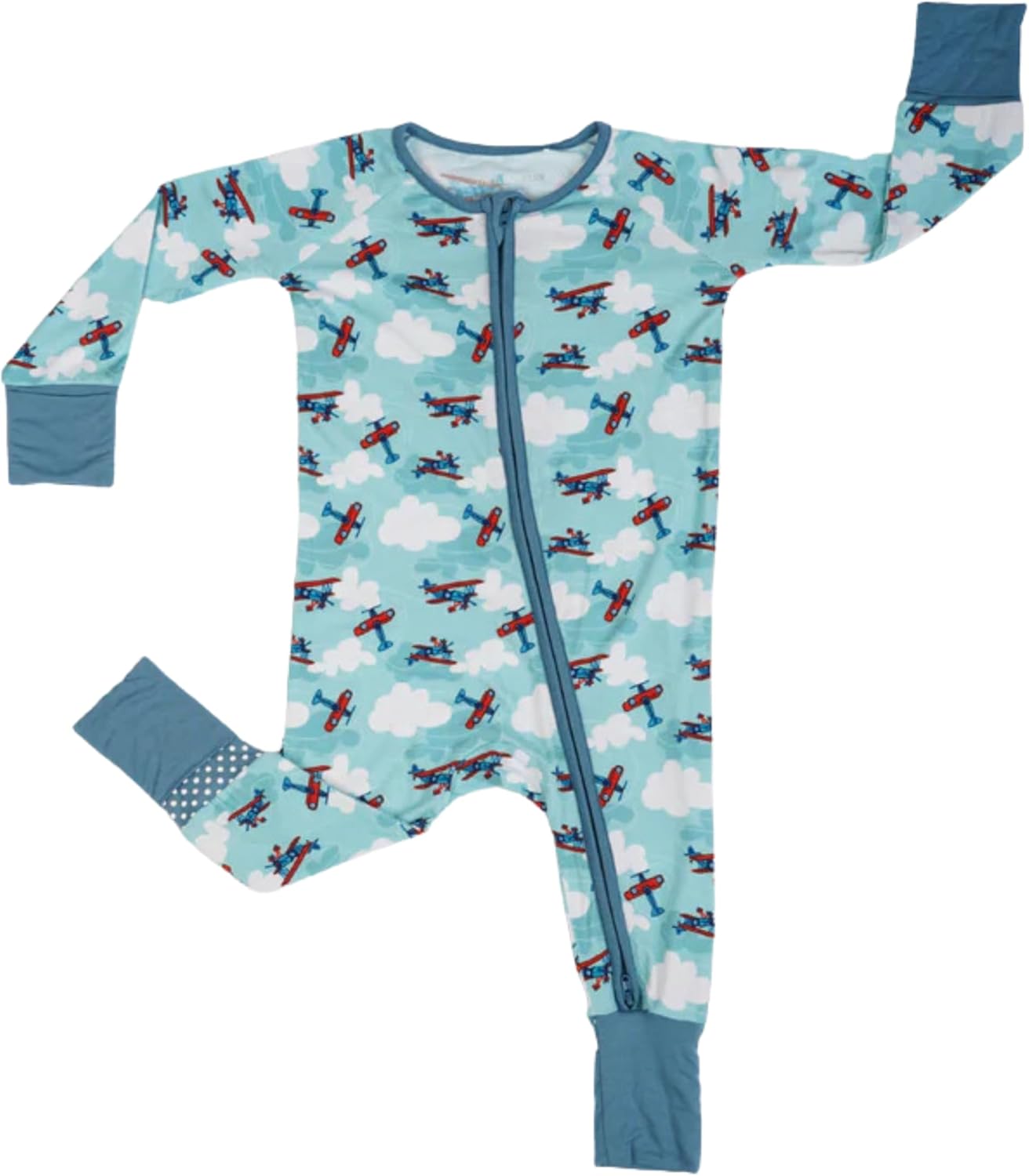 Baby Romper Long Sleeves for 3-24 Month Boys & Girls | 95% Bamboo Viscose Baby Rompers Two-Way Zipper Onesie