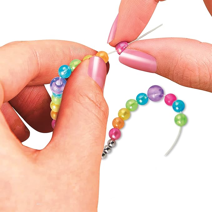 Shimmer 'n Sparkle Charm & Bead Bracelet Maker by CRA-Z-Art – DIY Beaded Charm Friendship Bracelet Making Kit