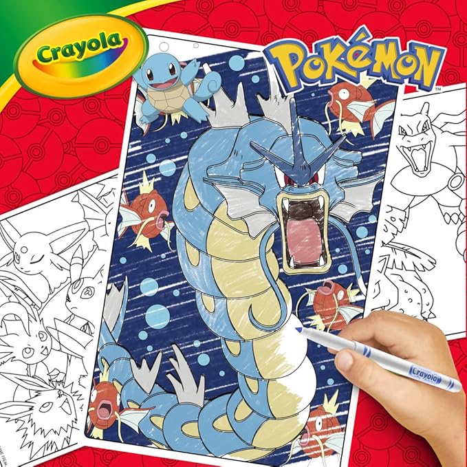 Crayola Pokémon Imagination Art Set (115pcs), Kids Art Kit, Coloring Supplies, Pokemon Toys, Pokemon Gift for Boys & Girls, Ages 5+