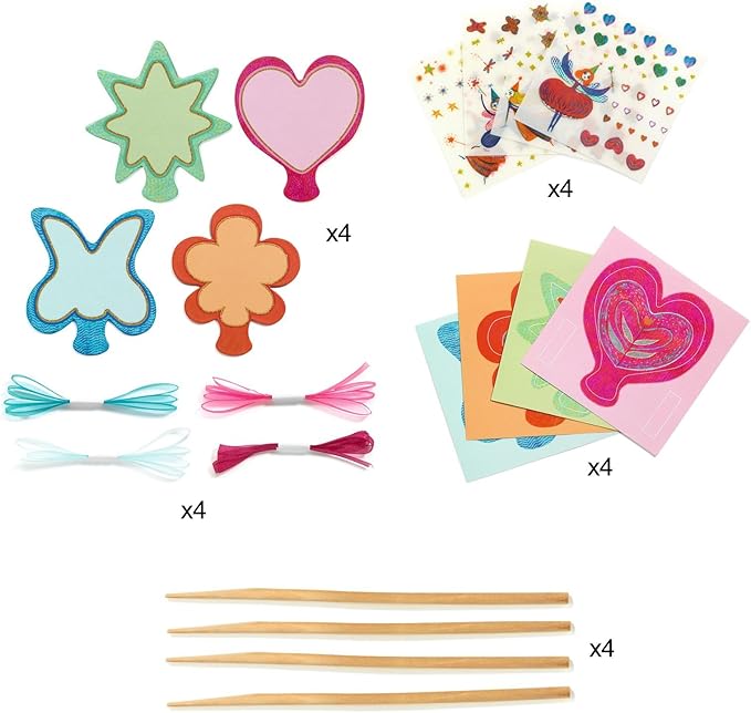 DJECO DIY Little Fairies Magic Wand Craft Kit - Create Your Own Fairy Wand - Arts & Crafts for Little Ones - Fun & Creative for Family & Friends - Creative Kit for Children 5+ Years