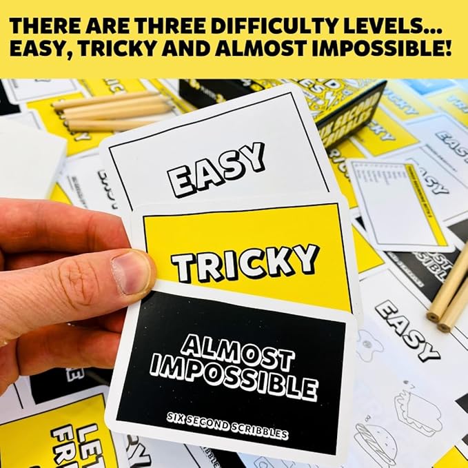 Six Second Scribbles USA: The frantically Fast, fantastically Fun Drawing Game | A Family Friendly Party Game for Kids, Teens and Adults