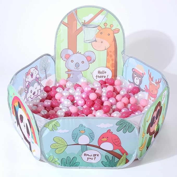Ball Pit Balls Plastic Balls for Ball Pit Phathalate Free BPA Free Plastic Balls 100pcs 2.2" Set for Toddlers for Play Tent Tunnel