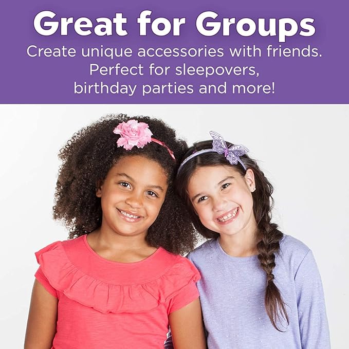 Creativity for Kids Fashion Headband Making Kit - Makes 10 DIY Headbands, Arts and Craft Kits for Ages 5-7+, Kids Activities, Birthday Gifts for Girls