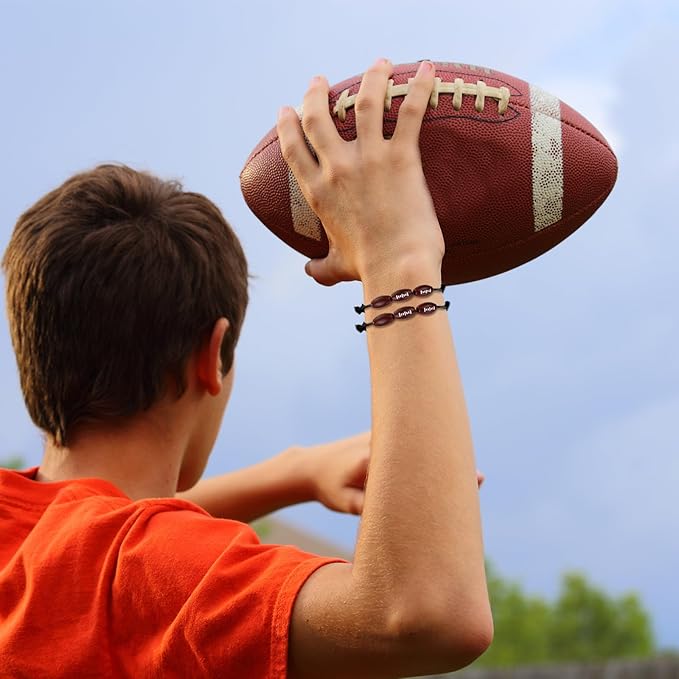 Nosiny 108 Pcs Football Party Favors Bulk 36 Pcs Football Keychain Gifts 36 Pcs Football Stress Balls 36 Pcs Football Charm Bracelets for Team Birthday Party Supplies