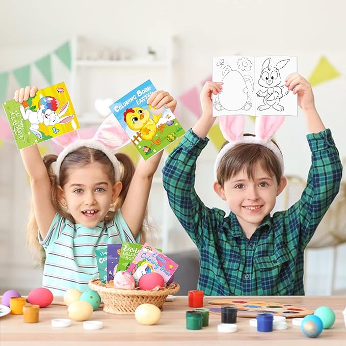 Easter Day Coloring Books For Kids Ages 2-4,4-8,Kids Indoor Activities at Home Party Favors Supplies 32 Pack