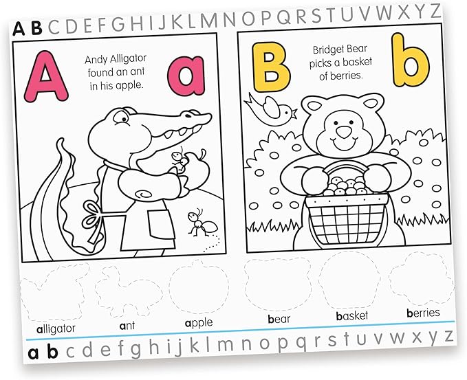 Melissa & Doug Alphabet Activity Sticker Pad for Coloring, Letters (250+ Stickers) - FSC Certified