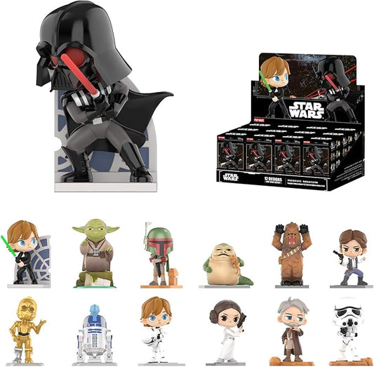 POP MART Star Wars Series Figures, 12PCs Star Wars Blind Box Figures, Random Design Action Figures Collectible Toys Home Decorations, Holiday Birthday Gifts for Boys and Girls, Whole Set