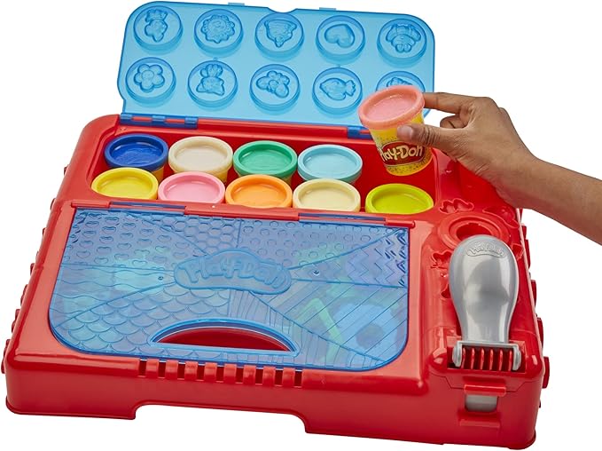 Play-Doh Grab 'n Go Activity Center, with Over 30 Tools and 10 Cans, Kids Arts and Crafts, Preschool Toys for 3 Year Old Girls and Boys and Up, Non-Toxic (Amazon Exclusive)