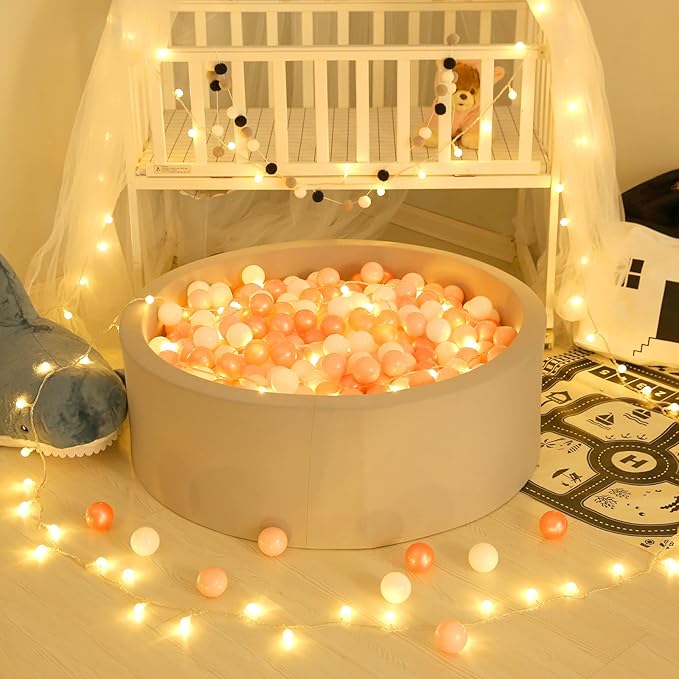 GOGOSO Ball Pit Balls 100 - Crushproof Plastic Balls for Babies Toddlers Kids Children for 1 2 3 4 5 Years Old,2.15inches Red Pink White