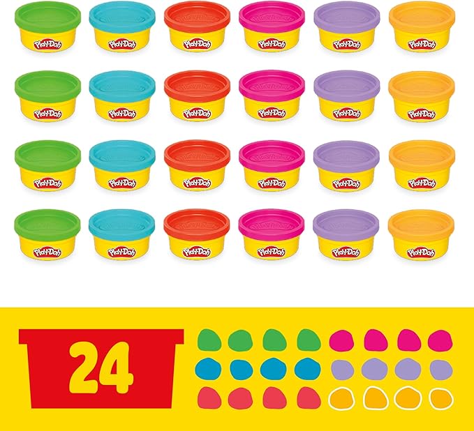 Play-Doh Party Favor Pack, Bulk 24 Pack of Modeling Compound with Cutters, Non-Candy Treat Bag Fillers, Giveaways & Prize Toys for Kids 3 Years & Up (Amazon Exclusive)