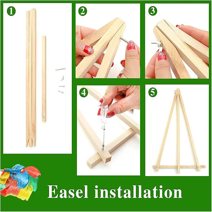 Paint by Numbers,DIY Oil Painting Kit for Kids – 12” x 16” Funny Elephant Pattern with Wooden Easel