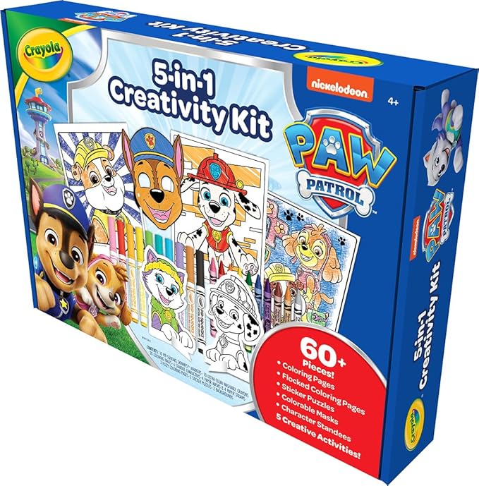 Crayola PAW Patrol Art Kit (60+Pcs), Art Set for Kids, PAW Patrol Toys & Gifts, PAW Patrol Coloring Set, Gift for Boys & Girls, Ages 4+
