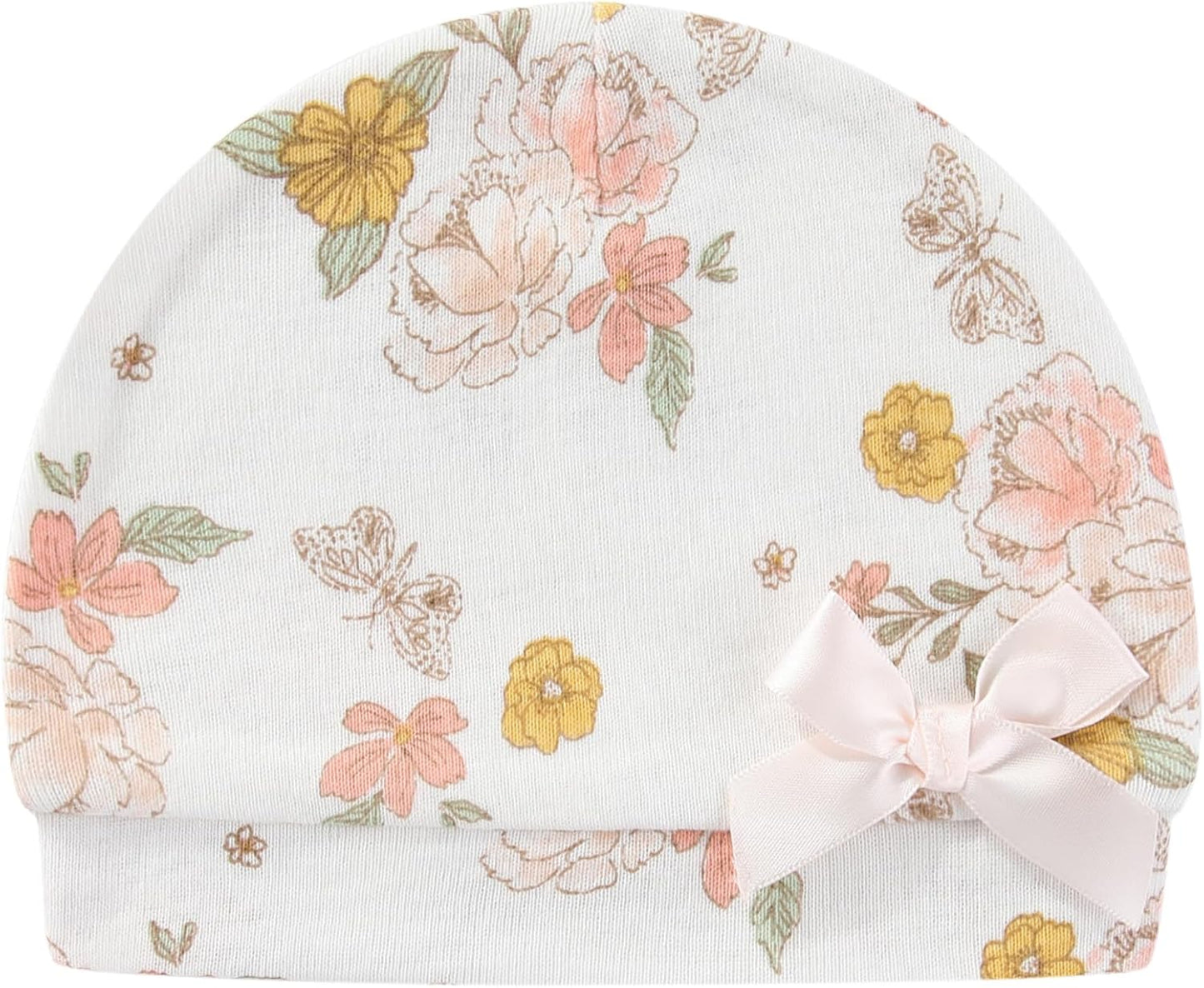 Baby Hat and Mittens Set Cotton Newborn Baby Hats Caps for Boys and Girls, 0-6 Months