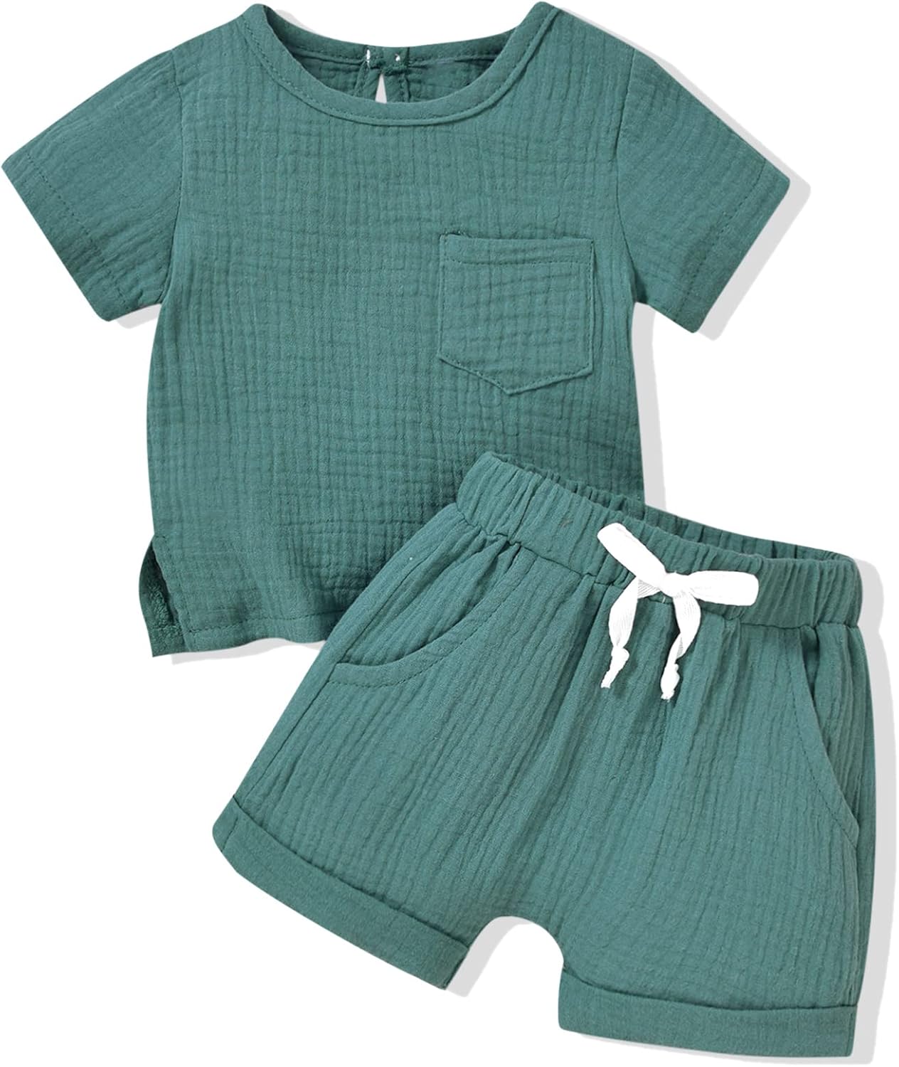Gender Neutral Baby Linen Summer Outfit