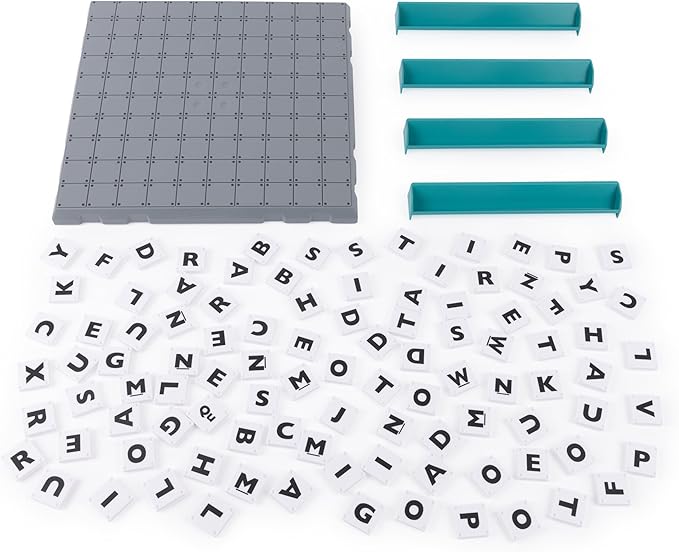 Spin Master Games, Upwords, The Stackable Word Game: 2023 Edition, Includes Rotating Board & Letter Tiles, Classic Crossword Activity for Kids & Family, 3-6 Players, for Ages 8+