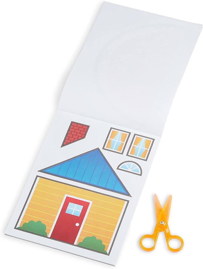 Melissa & Doug Scissor Skills Activity Book With Pair of Child-Safe Scissors (20 Pages) - FSC Certified