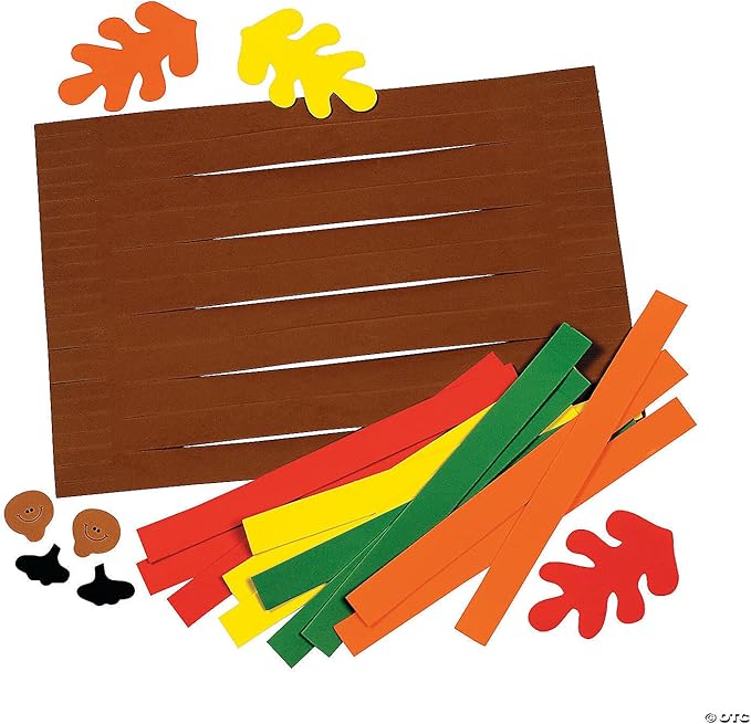 Fall Colors Weaving Placemat Craft Kit - Makes 12 - DIY Crafts for Kids and Fun Home Activities
