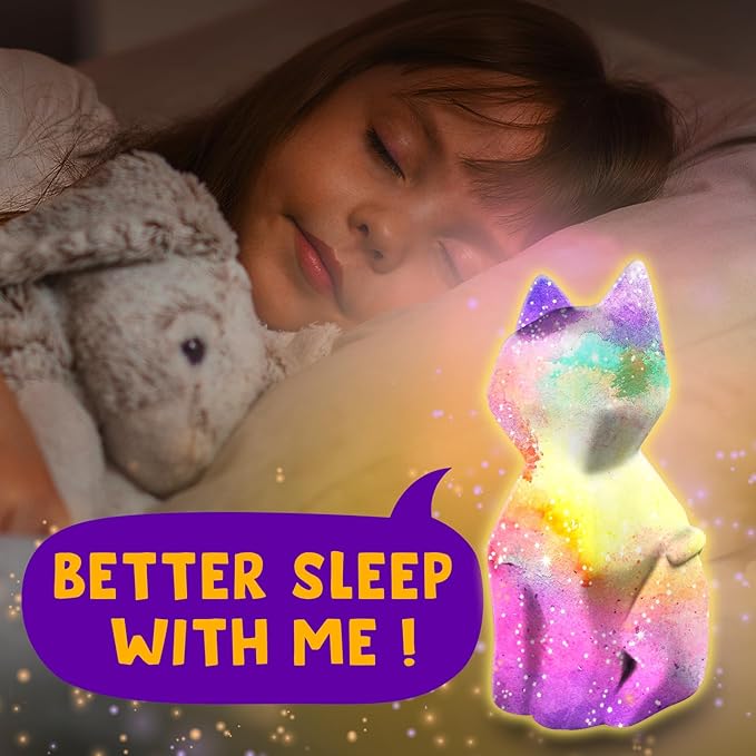Goodyking Paint Your Own Cat Lamp Craft Kit, DIY 3D Warm Light Cat Lamp, Arts and Crafts for Kids Ages 8-12, Birthday Gifts for 8-12 Years Old Girls Boy, Painting Kit for Kids Ages 3 4 5 6 7 8 9+