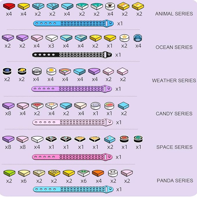 SIENON Bracelets 6PCS, Kids Building Blocks Dots Bracelets, DIY Creative Craft Bracelet Making Kit for Kids, Friendship Bracelets, Dots Construction Toys Kit for Birthday Holiday Gift for Girls Boys