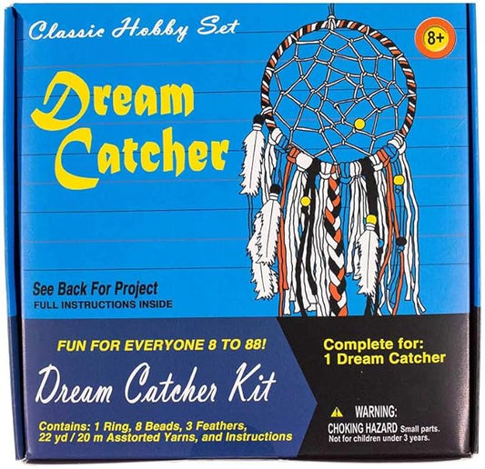 West Coast Paracord Retro Crafting Kit – Dream Catcher – 22 Yards (20 Meters) of Yarn – Ring, Beads, and Feathers