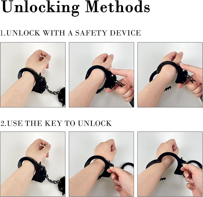 Toy Handcuffs with Keys, Stage Dress Up Accessory for Kids