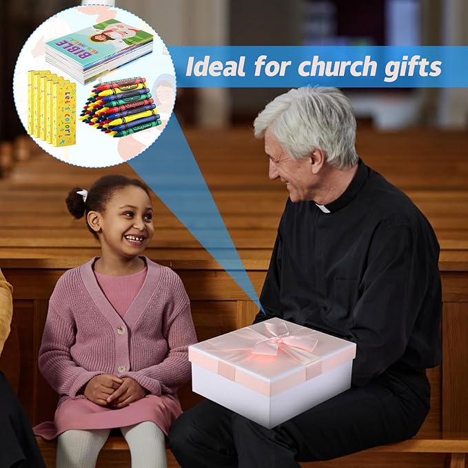 60 Set Bulk Bible Coloring Books with Crayons for Kids Chrismas Verse Religious Drawing Books Bulk Christian Story Activity Supplies, DIY Sunday School Crafts, Bible Party Favors Gifts