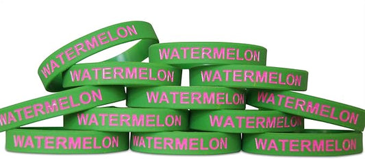 Novel Merk Watermelon Green Party Favor & School Carnival Prize Silicone Rubber Band Wristband Bracelet (12 pieces)
