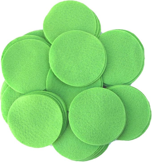 Playfully Ever After Light Green Felt Circle Stickers (3 inch - 30pc)