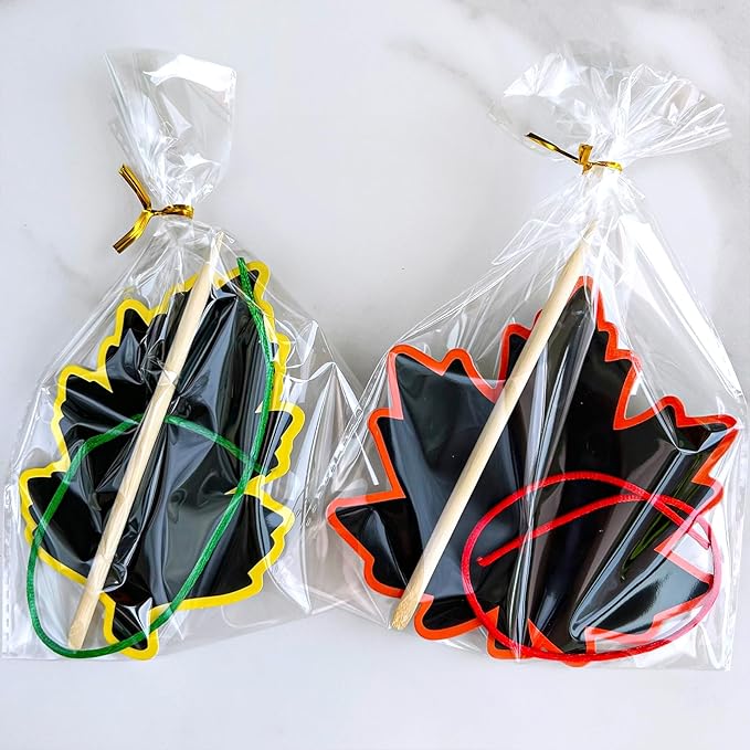 Winlyn 48 Sets 12 Styles Magic Color Scratch Black Fall Leaves Ornaments Decorations Autumn Scratch Art Leaves Fall Leaf Craft Kits for Kids Classroom Activities Halloween Thanksgiving Party Favors