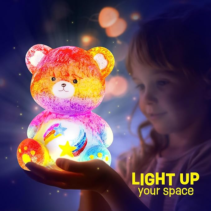 Paint Your Own Bear Lamp Kit, Art Supplies Arts & Crafts Kit, Painting kit for Kids 6-12, Arts and Crafts for Kids Ages 8-12, Toys Girls Boy Birthday Gift Ages 6 7 8 9 10 11 12+