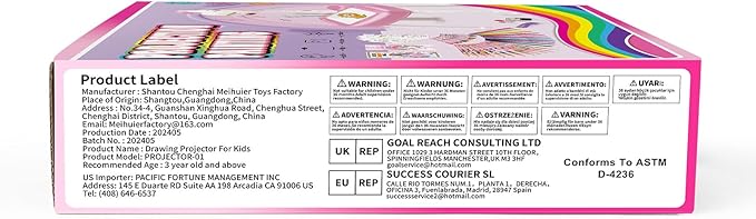 Drawing Projector for Kids, Drawing Board with Music, Color Pens, Pencils, Crayons, Scrapbook, Unicorn Sticker Book, Ideal Toy for 3+ Year Old Girls & Boys (Unicorn Kit)