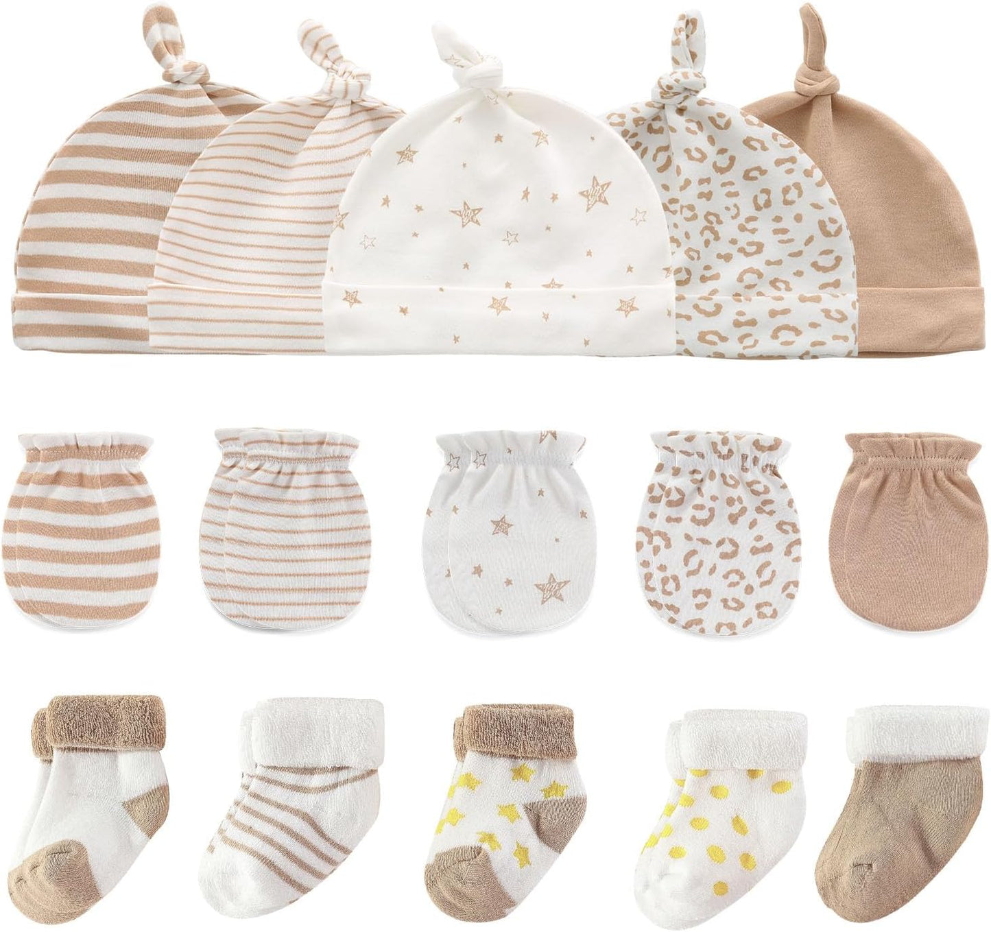 Baby Hats Mittens and Socks Set Cotton Newborn Hat Beanie Soft Infant Girls Boys Caps Gloves 0-6 month