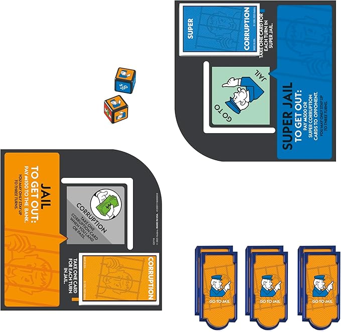 Monopoly Go to Jail Expansion | Add More Fun to Classic Monopoly Game and Play Faster | Ages 8+ | 2-6 Players | 40 Mins. | Family Board Games