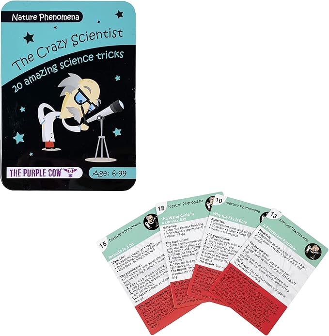 The Purple Cow, The Crazy Scientist- 'Nature Phenomena', Science Activity Card Set for Girls and Boys, Ages 6 and Older, Instructions Inside – Amazing STEM Learning