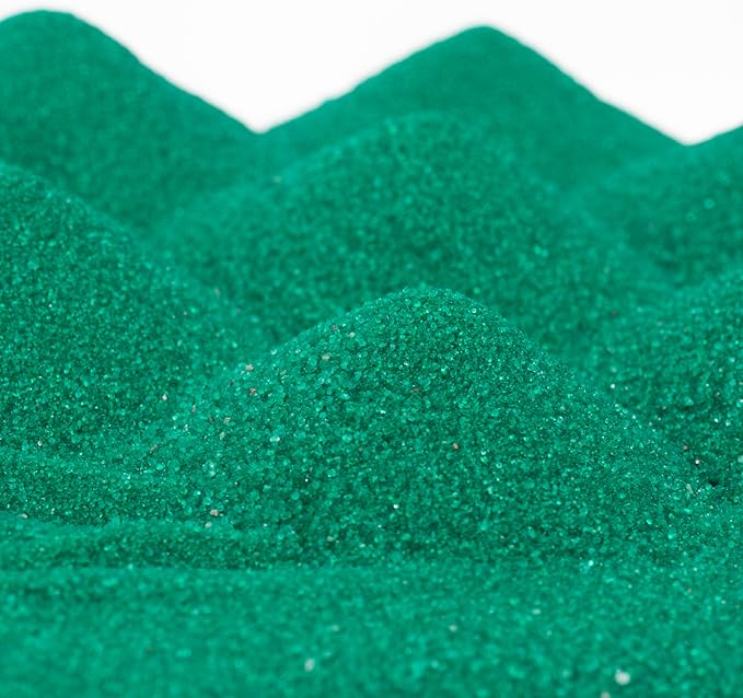 ACTIVA Vivid Green Scenic Colored Sand, 25lb (11.3kg) | Vibrant, Fine Grain Colorfast Sand for Arts & Crafts
