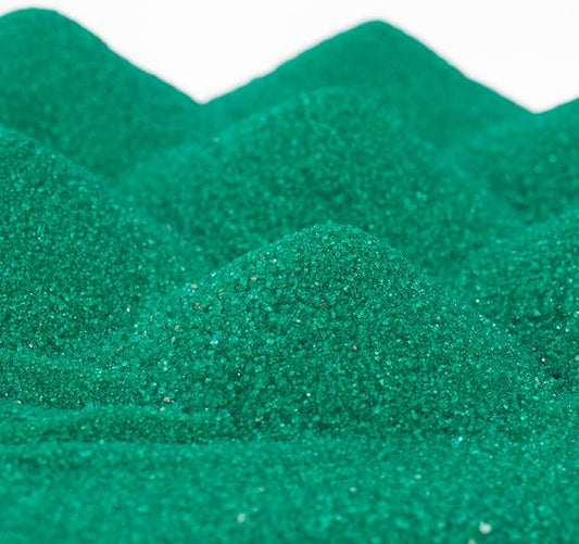 ACTIVA Vivid Green Scenic Colored Sand, 25lb (11.3kg) | Vibrant, Fine Grain Colorfast Sand for Arts & Crafts