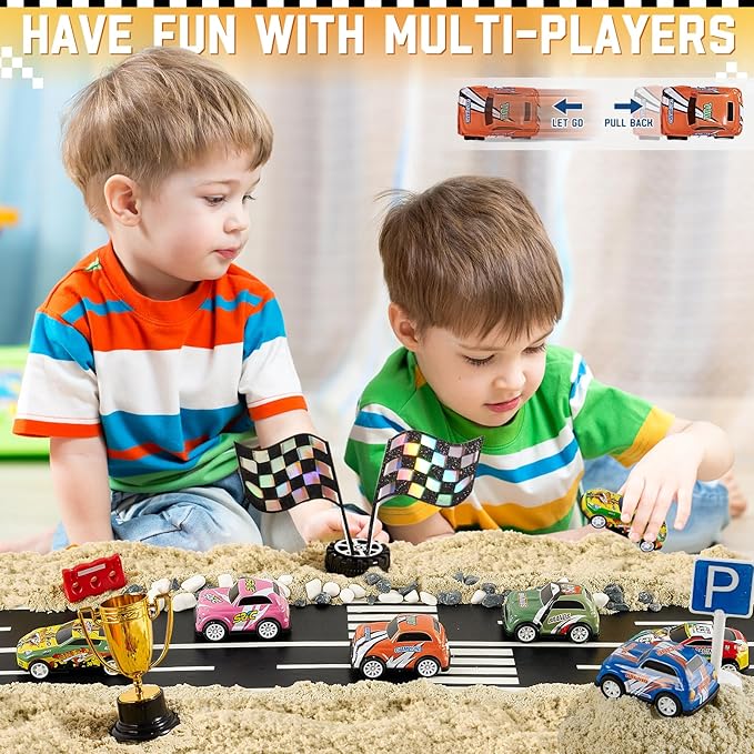 Play Sand Toys Sensory Bin Sandbox, Sand Box Toys for Kids Boys Toddlers 3 4 5 6 7 8 Christmas Birthday Gift (Race)