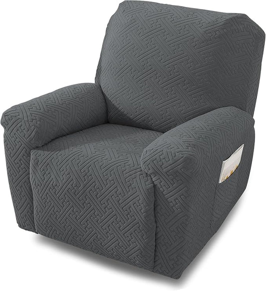 NORTHERN BROTHERS Recliner Chair Covers, Lazy Boy Recliner Covers, Stretchy Cover for Recliner Chairs, Dark Gray