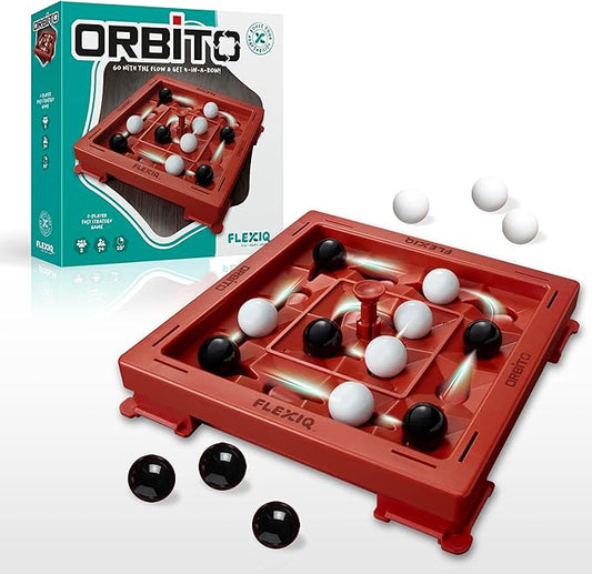 Orbito Board Game - Strategy Game for Kids and Adults, Games for Kids 7+, 2 Player Strategy Board Games and Fidgets for Kids by FlexiQ