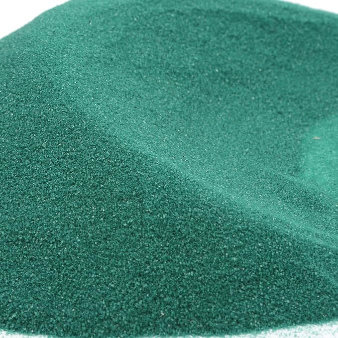 Shiny Stone Colorful Sand,Rainbow Sand,Art Sand,Colored Sand,Craft Sand,Decorative Wedding Vibrant Sand, 40 Colors 250g/0.55lb/8.81oz for Kids Creativity Wedding Succulent Terrarium Vase (Blue Green)