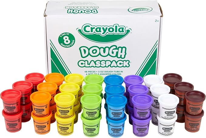 Crayola Dough Classpack - 8 Assorted Colors (48 Count), 3oz Kids Dough, Classroom Supplies for Teachers & Art Projects, Nontoxic, Ages 3+